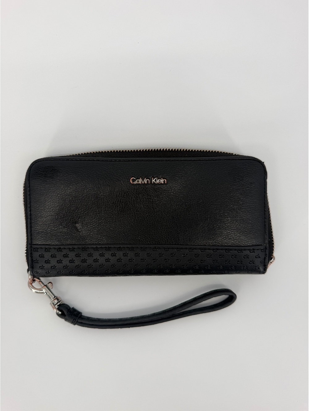Calvin Klein Black Zip-Around Wristlet Wallet
